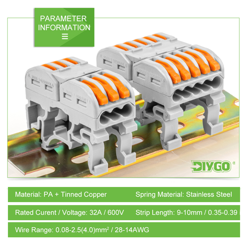 DIN Rail Fast Wire Cable Conne - đánh giá và giá Push Fit Connector