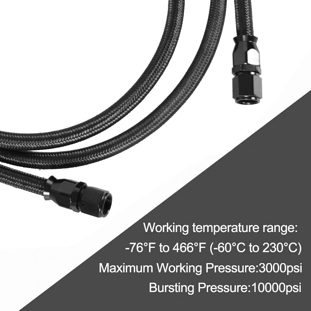 2 X 7Ft AN6 Flexible PTFE Tran - đánh giá và giá Flexible Hose Braided