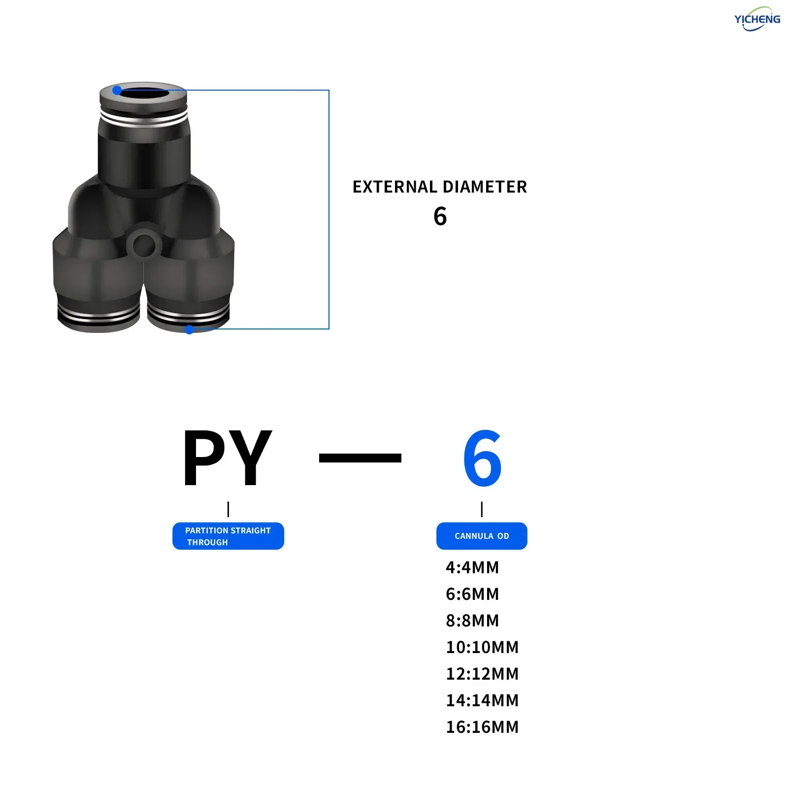 PNEUMATIC Hose Connector 6MM O - đánh giá và giá Push Fit Connector