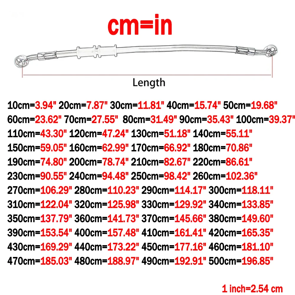 10cm~500cm Motorcycle Brake Cl - đánh giá và giá Flexible Hose Braided