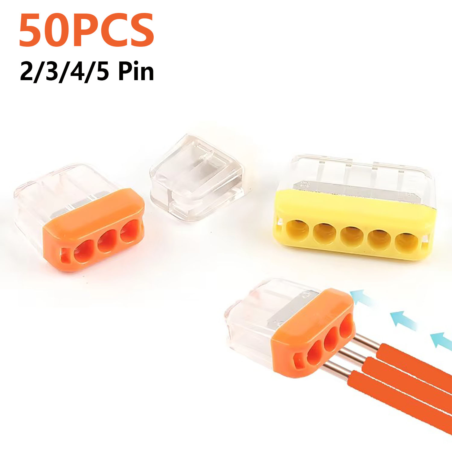 50PCS 2/3/4/5 Pin Fast Easy wi - đánh giá và giá Push Fit Connector