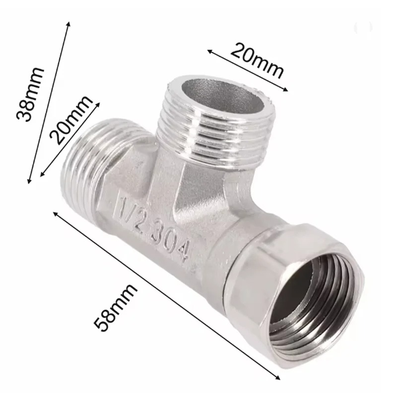 Stainless Steel T Adapter G1/  - đánh giá và giá Shower Valve Cartridge