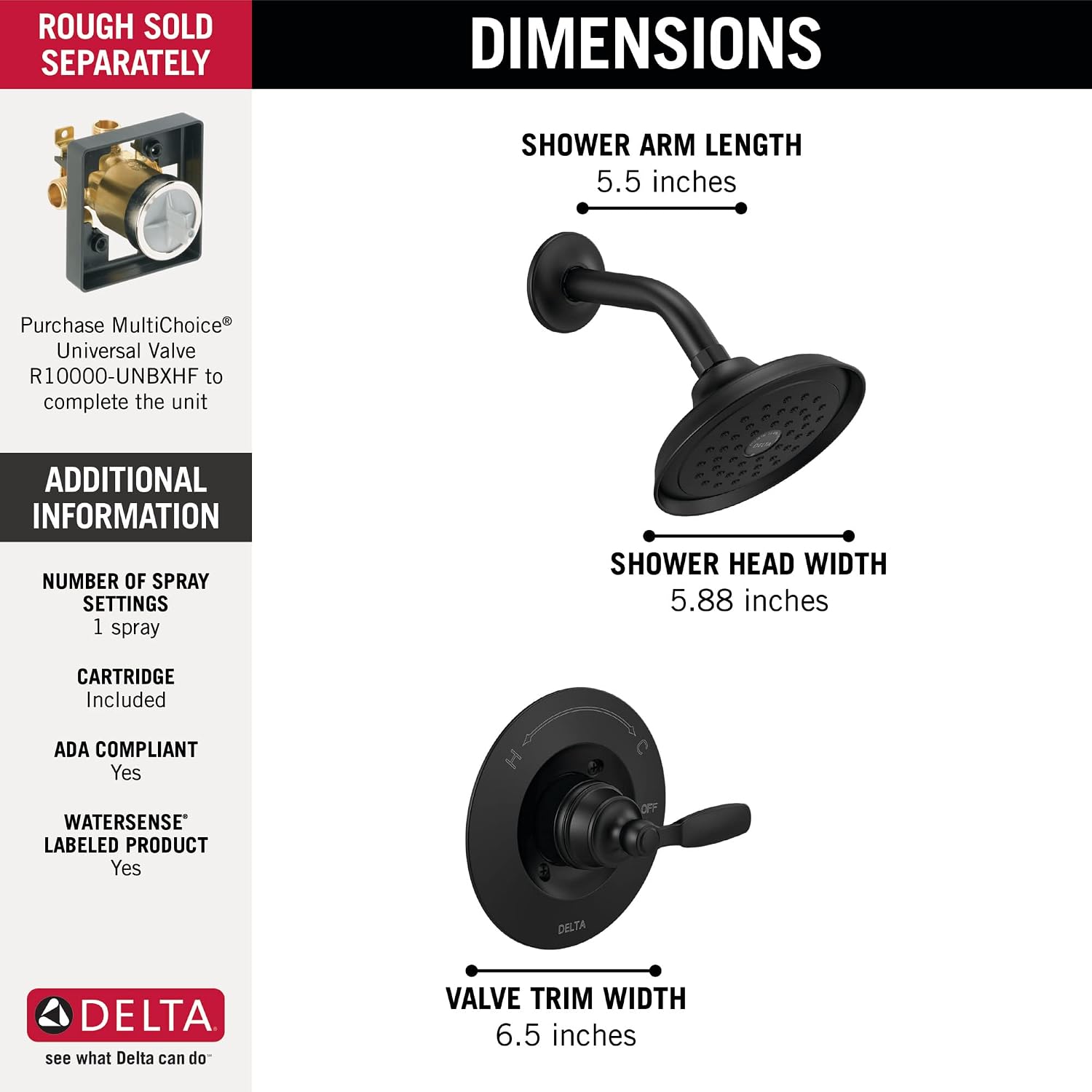Matte Black Shower Faucet Trim - đánh giá và giá Shower Valve Cartridge