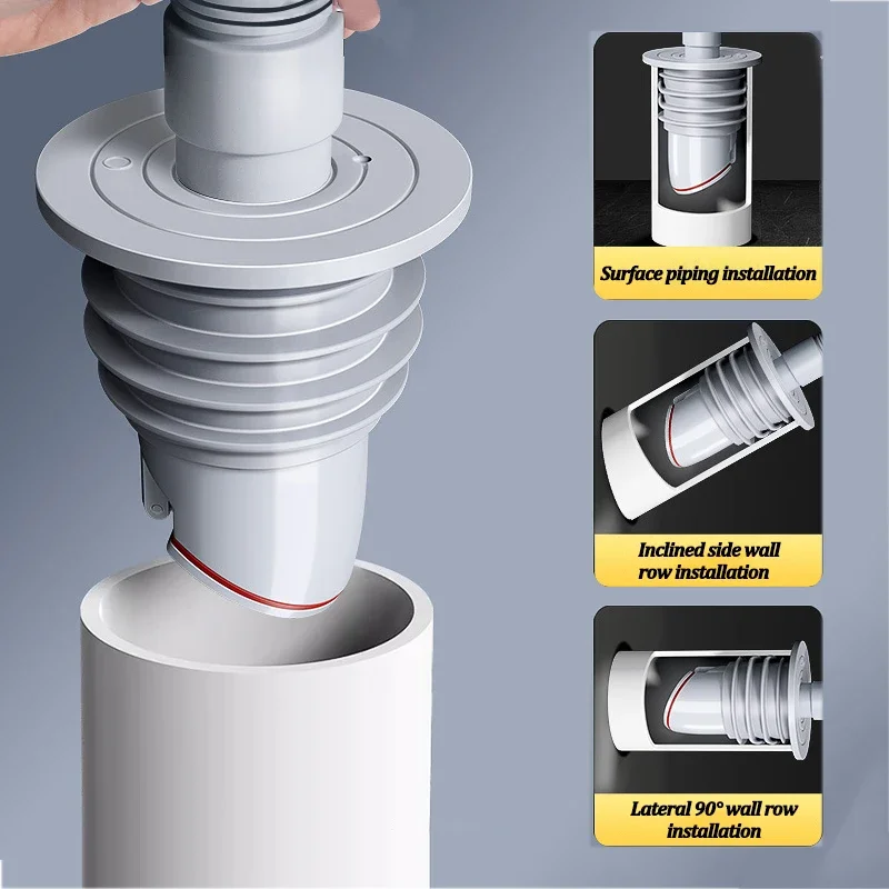 Silicone Bathroom Sewer Seal R - đánh giá và giá Drain Pipe Clip