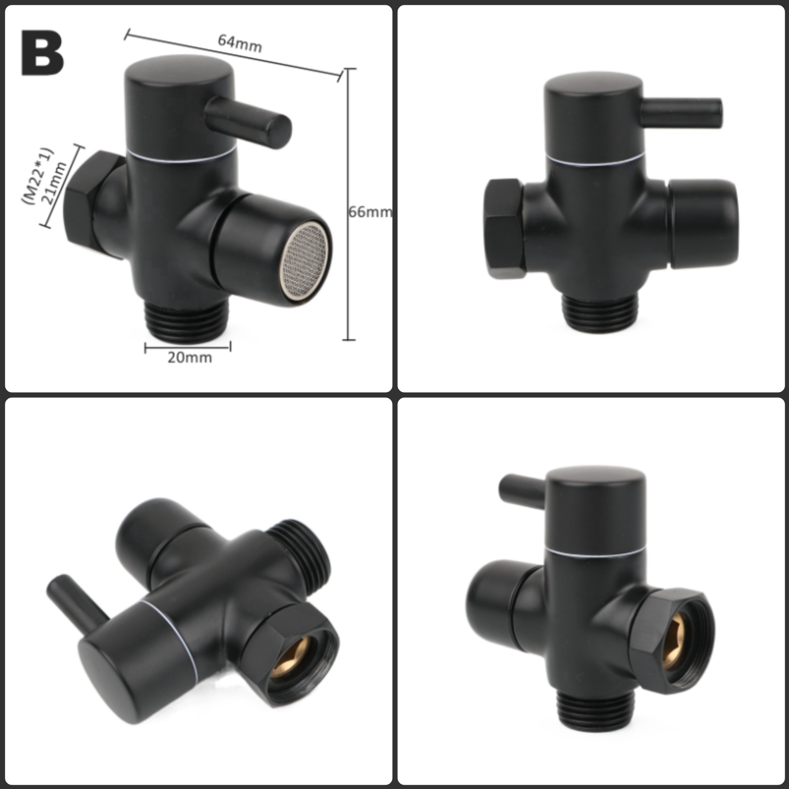 Màu Đen Bằng Đồng Thau Tắm Cán - đánh giá và giá Shower Valve Cartridge